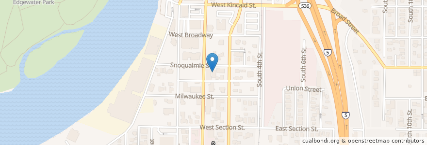 Mapa de ubicacion de Emerson Alternative School en United States, Washington, Skagit County, Mount Vernon.