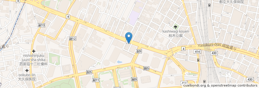 Mapa de ubicacion de さくらいクリニック en Japón, Tokio, Shinjuku.