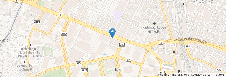 Mapa de ubicacion de 東京厚生信用組合 en Japan, Tokio, 新宿区.