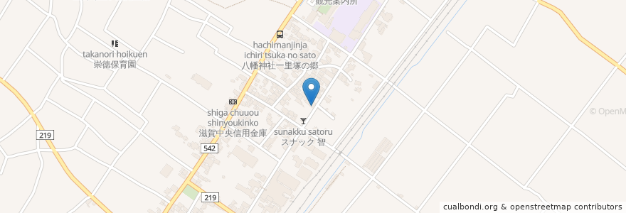 Mapa de ubicacion de JAバンク 豊郷支店 en 日本, 滋賀県/滋賀縣, 犬上郡, 豊郷町.