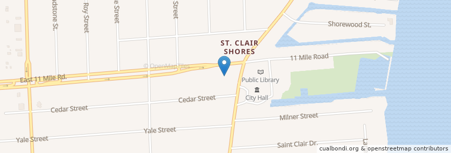 Mapa de ubicacion de Police Station en Vereinigte Staaten Von Amerika, Michigan, Macomb County, Saint Clair Shores.