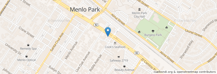 Mapa de ubicacion de Lydian Academy en Vereinigte Staaten Von Amerika, Kalifornien, San Mateo County, Menlo Park.