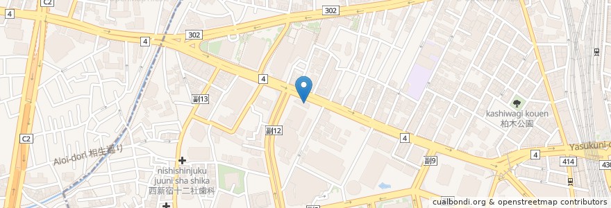Mapa de ubicacion de C&C Curry en Japan, Tokio, 新宿区.