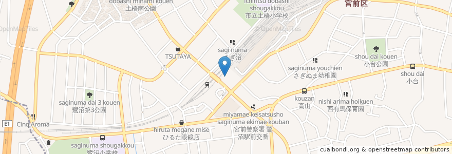 Mapa de ubicacion de 三菱UFJ銀行 en Japon, Préfecture De Kanagawa, Kawasaki, 宮前区.