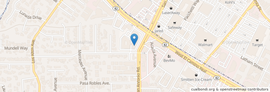 Mapa de ubicacion de Sushik en Vereinigte Staaten Von Amerika, Kalifornien, Santa Clara County, Los Altos.
