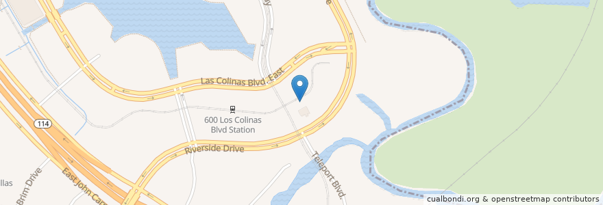 Mapa de ubicacion de Irving Post Office - Las Colinas Station en Stati Uniti D'America, Texas, Dallas County, Irving.