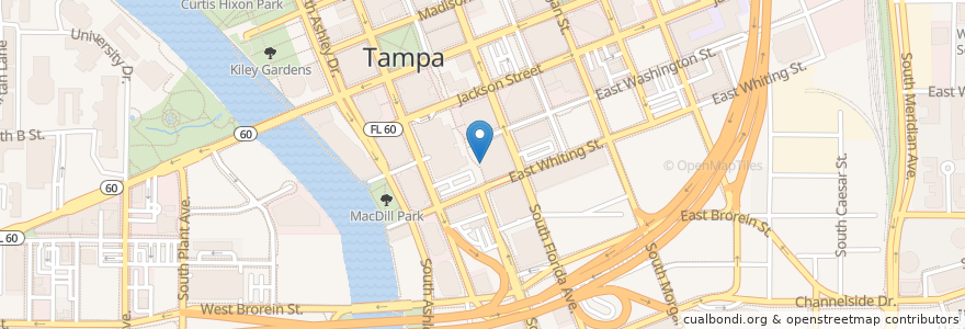 Mapa de ubicacion de On-a-Roll Sushi en ایالات متحده آمریکا, فلوریدا, Hillsborough County, Tampa.