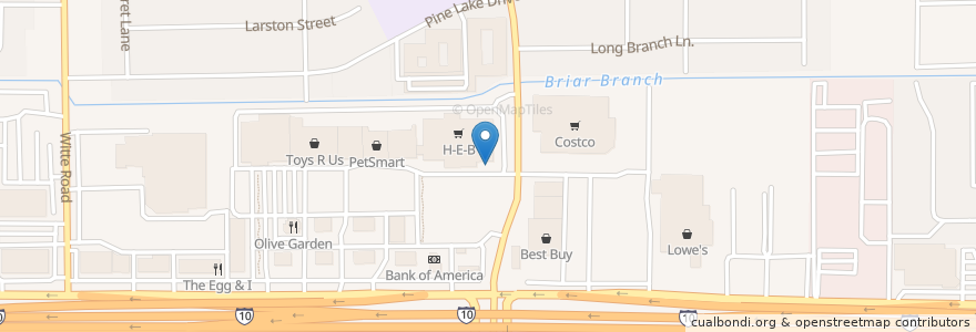 Mapa de ubicacion de H-E-B Pharmacy en 미국, 텍사스, Houston, Harris County.