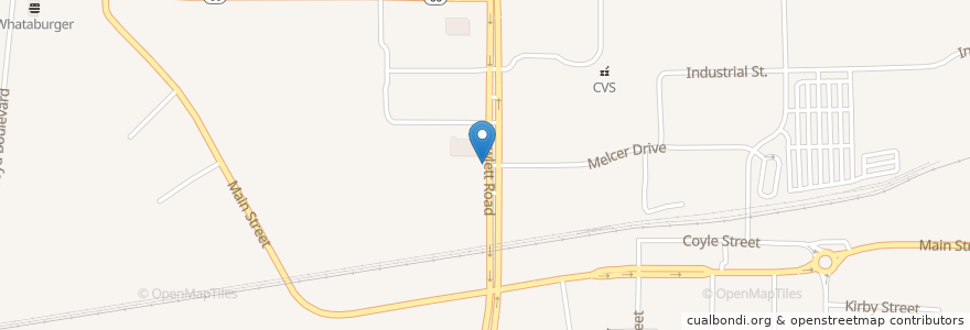 Mapa de ubicacion de Rowlett Post Office en ایالات متحده آمریکا, تگزاس, Dallas County, Rowlett.