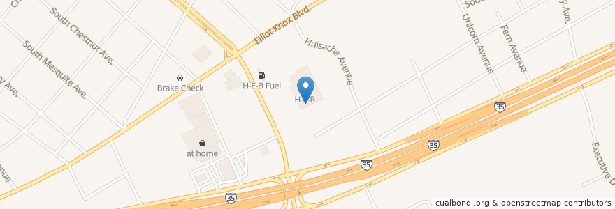Mapa de ubicacion de H-E-B Pharmacy en Stati Uniti D'America, Texas, New Braunfels, Comal County.