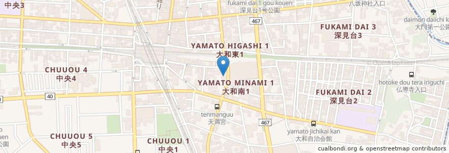 Mapa de ubicacion de 大和ラジオ放送 en 日本, 神奈川県, 大和市.