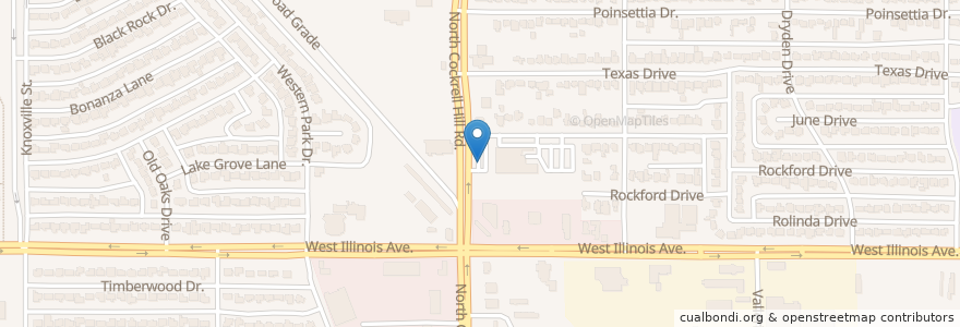 Mapa de ubicacion de Dallas Post Office - Beverly Hills Station en 미국, 텍사스, Dallas, Dallas County.