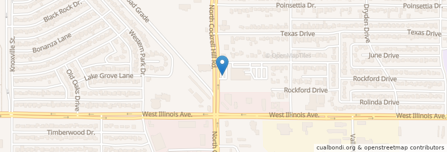 Mapa de ubicacion de Dallas Post Office - Beverly Hills Station en Amerika Syarikat, Texas, Dallas, Dallas County.