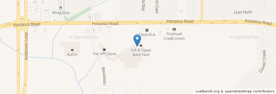 Mapa de ubicacion de H-E-B Pharmacy en الولايات المتّحدة الأمريكيّة, تكساس, مقاطعة بيكسار, سان أنطونيو.