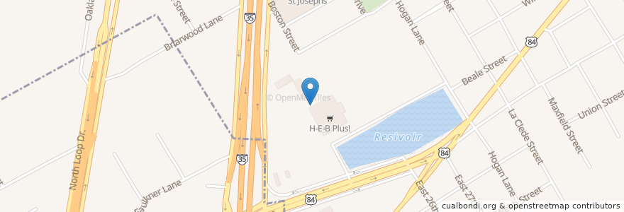 Mapa de ubicacion de H-E-B Pharmacy en United States, Texas, Mclennan County, Bellmead.