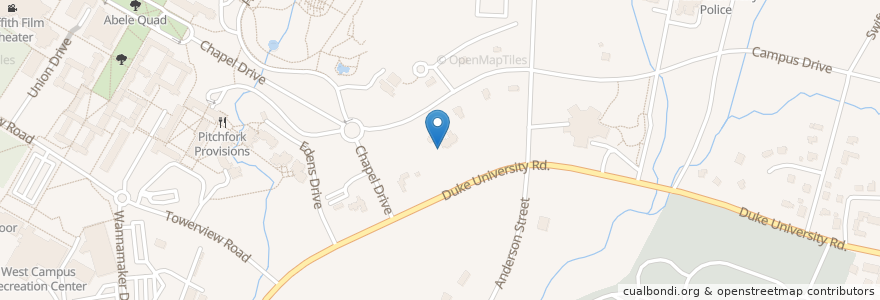 Mapa de ubicacion de Financial Aid Office Bike Rack en アメリカ合衆国, ノースカロライナ州, Durham County, Durham.