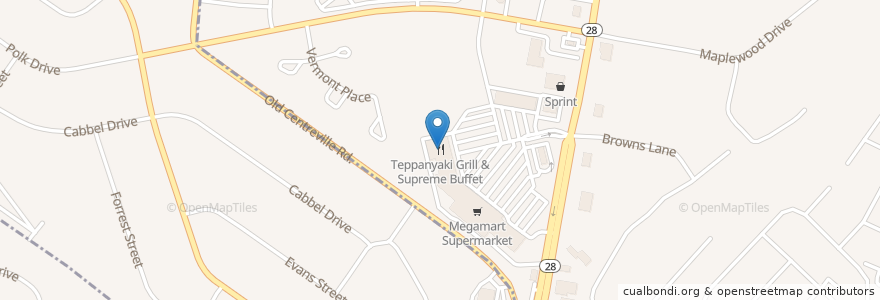 Mapa de ubicacion de Teppanyaki Grill & Supreme Buffet en United States, Virginia, Prince William County, Yorkshire.