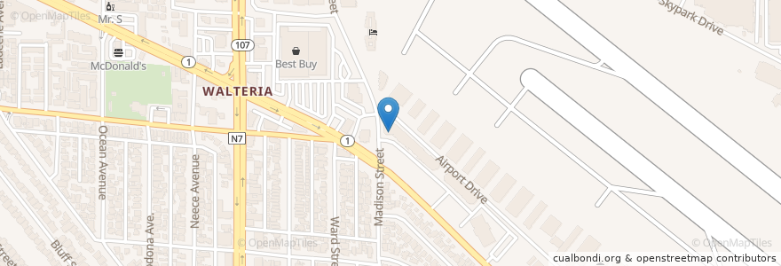 Mapa de ubicacion de Kinecta Federal Credit Union en Stati Uniti D'America, California, Los Angeles County, Torrance.