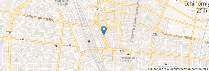 Mapa de ubicacion de 一宮市営駐車場 en Japon, Préfecture D'Aichi, Ichinomiya.