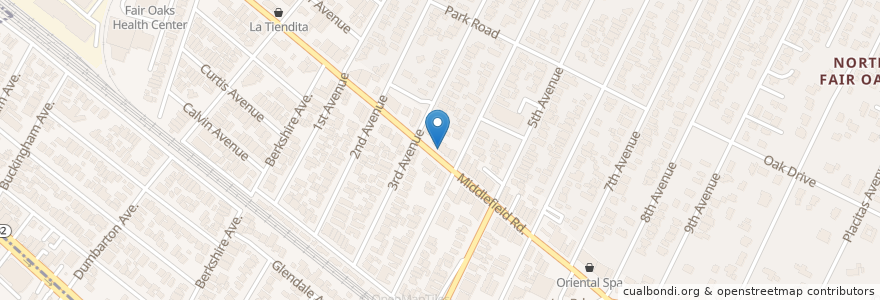 Mapa de ubicacion de Dentista Unam en 美利坚合众国/美利堅合眾國, 加利福尼亚州/加利福尼亞州, 圣马刁县, North Fair Oaks.