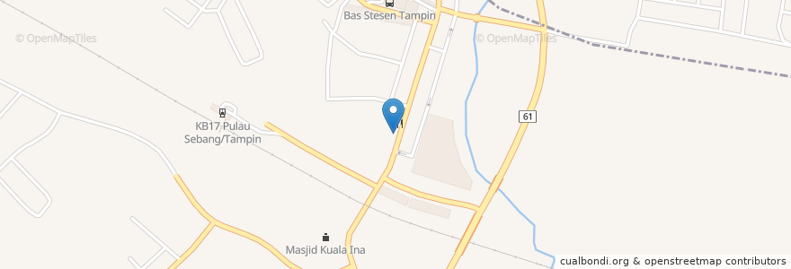 Mapa de ubicacion de Maybank en マレーシア, ムラカ, アロー・ガジャ.
