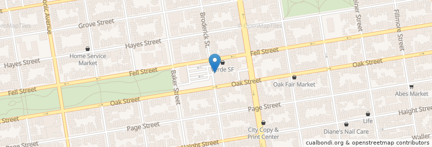 Mapa de ubicacion de Nopalito en Amerika Birleşik Devletleri, Kaliforniya, San Francisco, San Francisco.