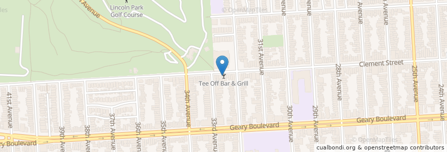 Mapa de ubicacion de The Links Bar and Grill en Estados Unidos De América, California, San Francisco, San Francisco.