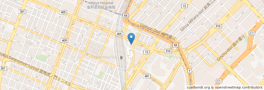 Mapa de ubicacion de 根室酒場 en 日本, 東京都, 港区.