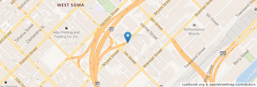 Mapa de ubicacion de 罗马咖啡厅 en 美利坚合众国/美利堅合眾國, 加利福尼亚州/加利福尼亞州, 旧金山市县/三藩市市縣/舊金山市郡, 旧金山.