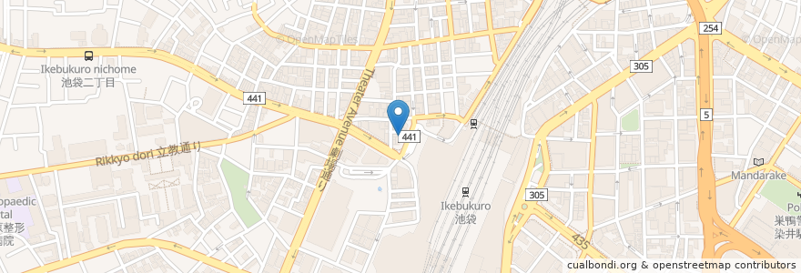 Mapa de ubicacion de サブウェイ en Japão, Tóquio, 豊島区.