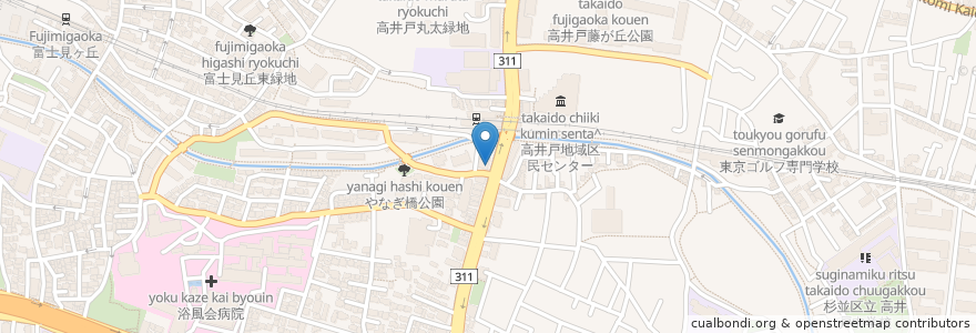 Mapa de ubicacion de みずほ銀行 en ژاپن, 東京都, 杉並区.