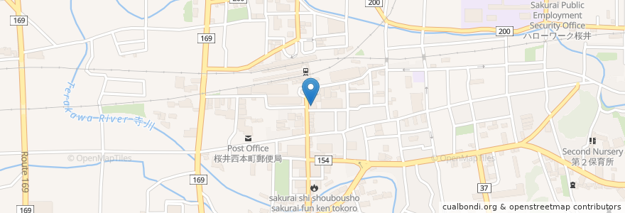 Mapa de ubicacion de Chukyo Bank en Japan, Nara Prefecture, Sakurai.