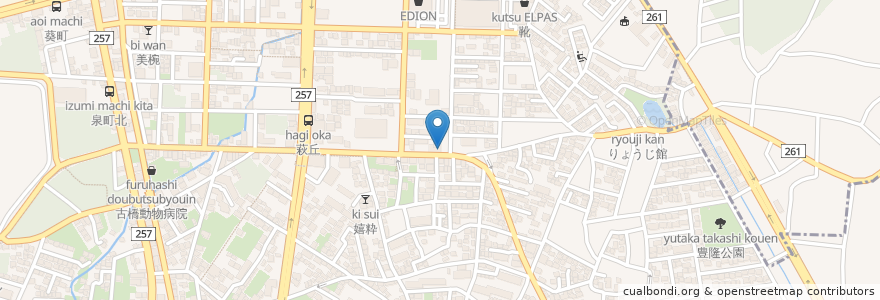 Mapa de ubicacion de 遠州信用金庫 萩丘支店 en Япония, Сидзуока, 浜松市, 中区.