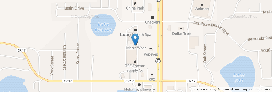 Mapa de ubicacion de First Wok en Estados Unidos De América, Florida, Polk County, Haines City.