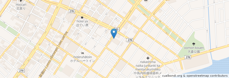 Mapa de ubicacion de 大門ビル en Japon, Préfecture De Hokkaidō, 渡島総合振興局, 函館市.