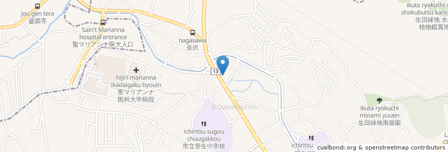 Mapa de ubicacion de Gio Care en Japan, Kanagawa Prefecture, Kawasaki, Miyamae Ward.