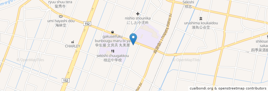 Mapa de ubicacion de 珈琲茶寮珈楽庵浜松店 en Япония, Сидзуока, 浜松市, 東区.