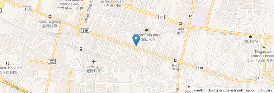 Mapa de ubicacion de アジアン台北 en Japon, Tokyo, 調布市.