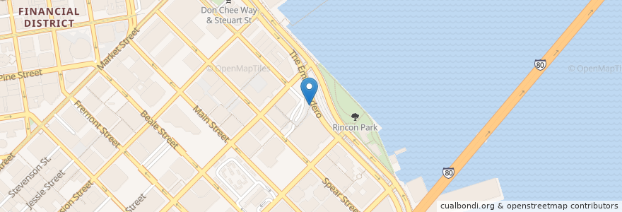 Mapa de ubicacion de Embarcadero at Folsom en United States, California, San Francisco City And County, San Francisco.