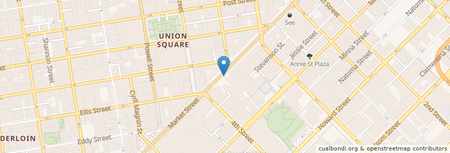 Mapa de ubicacion de Market at 4th en États-Unis D'Amérique, Californie, San Francisco, San Francisco.