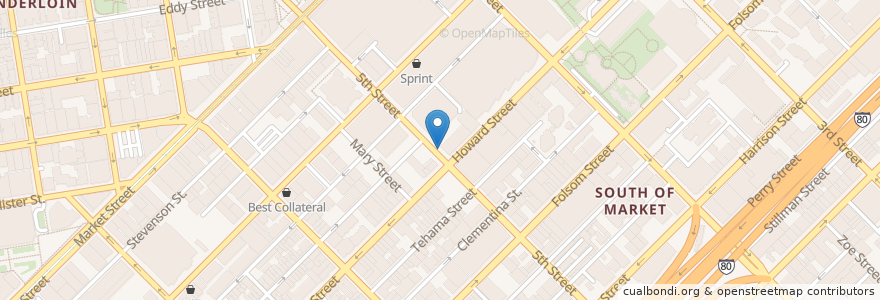 Mapa de ubicacion de 5th at Howard en ایالات متحده آمریکا, کالیفرنیا, سان فرانسیسکو, سان فرانسیسکو.
