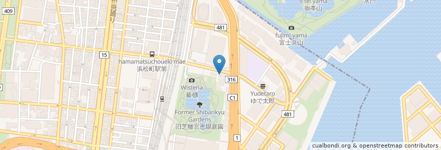 Mapa de ubicacion de ラーメン万代 en Japan, Tokyo, Minato.