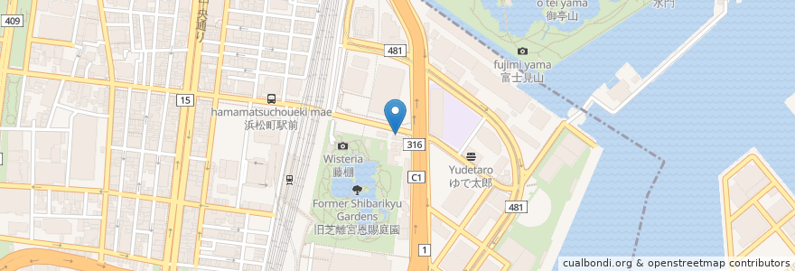 Mapa de ubicacion de 満留賀 en Япония, Токио, Минато.