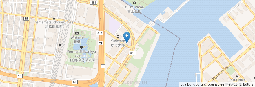 Mapa de ubicacion de MORIVA COFFEE en Japonya, 東京都, 港区.