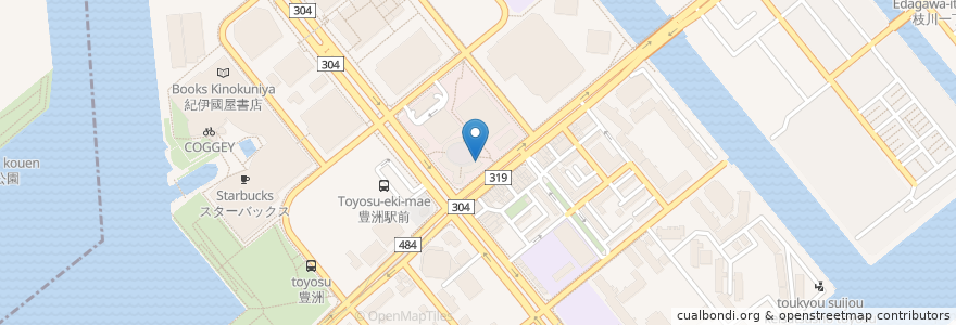Mapa de ubicacion de みずほ銀行 en Япония, Токио, Кото.