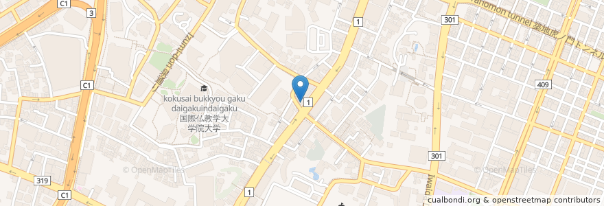 Mapa de ubicacion de サンマルクカフェ en Japón, Tokio, Minato.