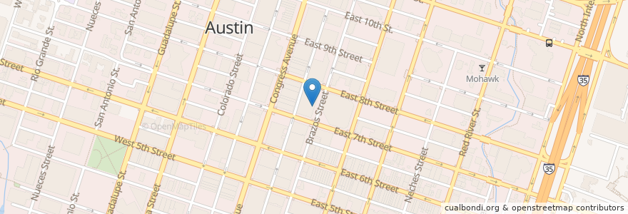 Mapa de ubicacion de CU29 Cocktail Bar en Amerika Syarikat, Texas, Travis County, Austin.