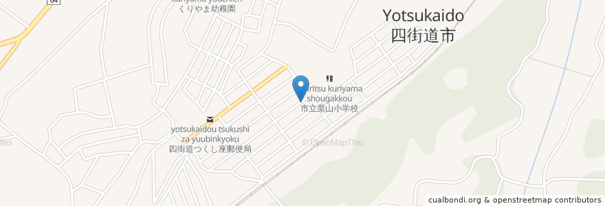Mapa de ubicacion de 四街道市 en Japon, Préfecture De Chiba, 四街道市.