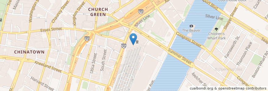 Mapa de ubicacion de Liberty Teller (Bitcoin ATM) en Amerika Birleşik Devletleri, Massachusetts, Suffolk County, Boston.