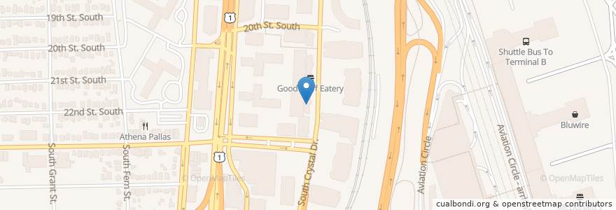Mapa de ubicacion de Cold Stone Creamery en 미국, 버지니아, Arlington County, Arlington.